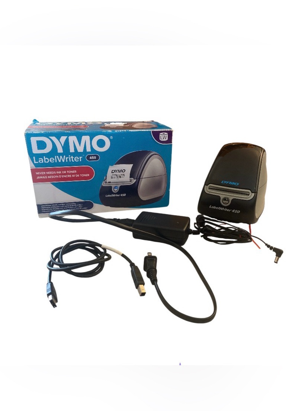 Dymo LabelWriter 450 Thermal Label Writer Printer with AC Adapter & USB 1750110